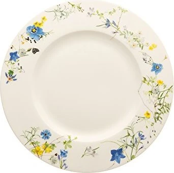 Rosenthal Brillance Bone China Fleurs des Alpes Frühstücksteller mit Fahne 23.3cm