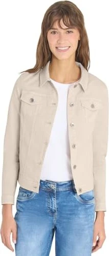 CECIL Brusttaschen und Knöpfe Jeansjacke dust beige (Damen)