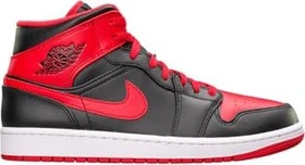 Nike Air Jordan 1 Mid black/white/fiery red (Herren)