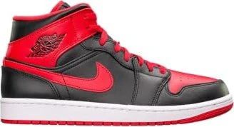 Nike Air Jordan 1 Mid black/white/fiery red (Herren)
