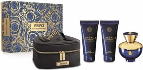 Versace Dylan Blue Pour Femme EdP 100ml + Duschgel 100ml + Body Lotion 100ml + Tasche Duftset