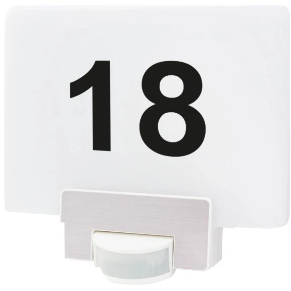REV Ritter Link2Home WiFi LED Sensorleuchte mit Hausnummer 12W, Bewegungsmelder