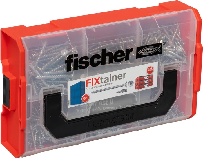 fischer FixTainer PowerFast II TX VG Schrauben-Sortiment inkl. L-Boxx, 700 Stück