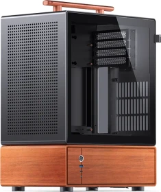 Jonsbo T7 Black, schwarz/braun, Glasfenster (T7 Black)