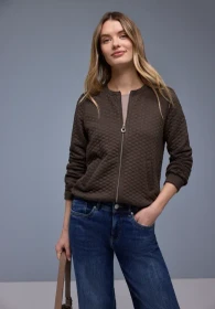 Street One Zipper Jacke mit Struktur Jacke molten earth (Damen)