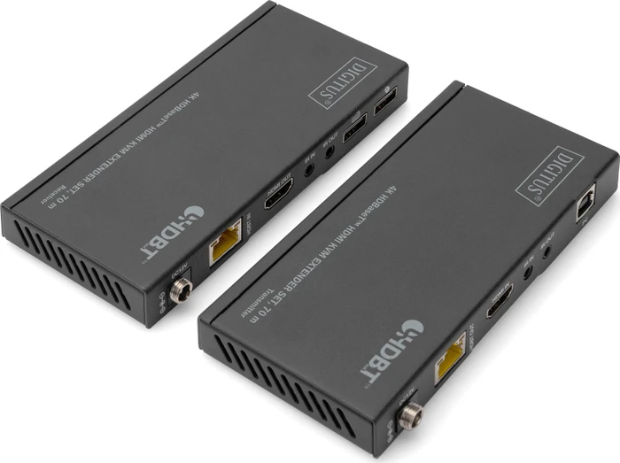 Digitus HDMI KVM Extender Set Extender HDBaseT 1.0, 4K, 30Hz, Cat5e/6/6a/7/8, 40m