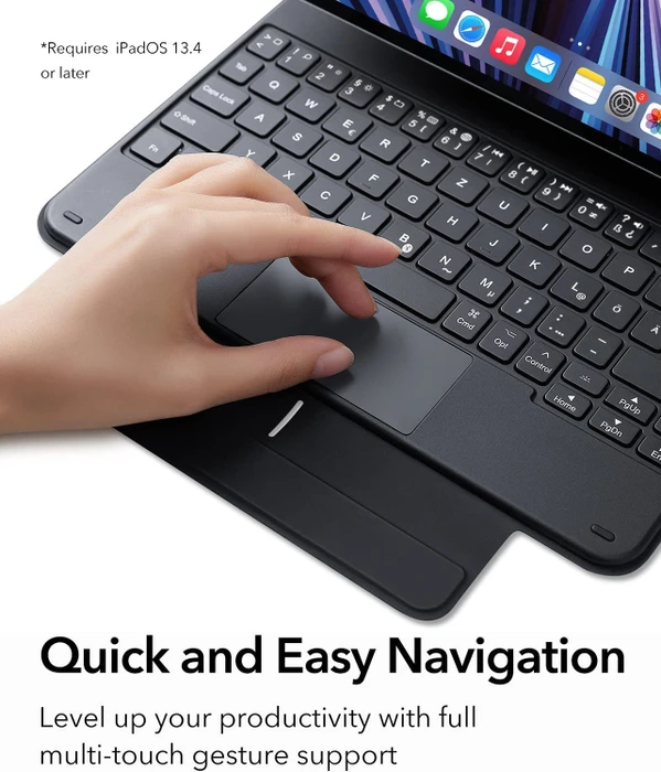 ESR Rebound Magnetische Keyboard Hülle für iPad Air 4/iPad Air 5/iPad Pro 11", schwarz, DE