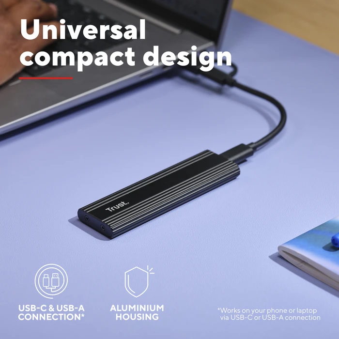 Trust M.2 SSD Enclosure, USB-C 3.1