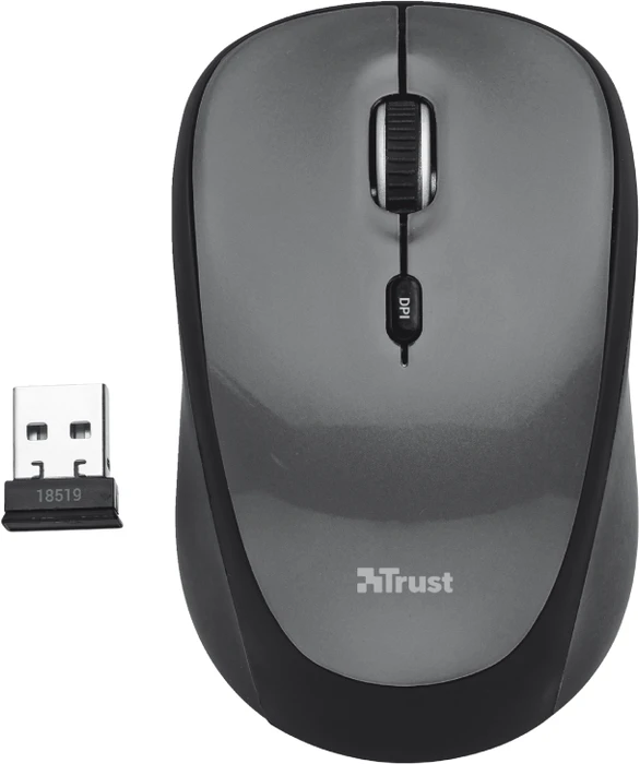 Trust Yvi Wireless Mouse schwarz, USB