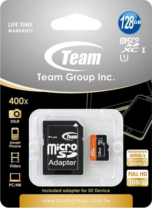 TeamGroup 500x Orange R100/W20 128GB Kit, UHS-I U1, Class 10