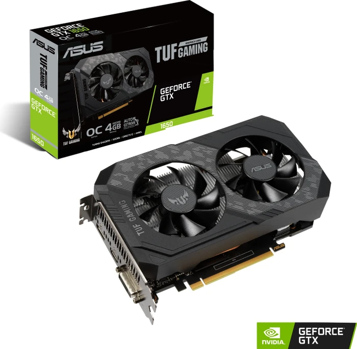 ASUS TUF Gaming GeForce GTX 1650 OC, TUF-GTX1650-O4GD6-GAMING, 4GB GDDR6, DVI, HDMI, DP