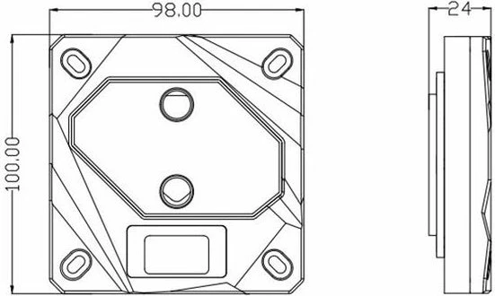 Bykski CPU-FIRE-ON-I RBW mit Temp-Display