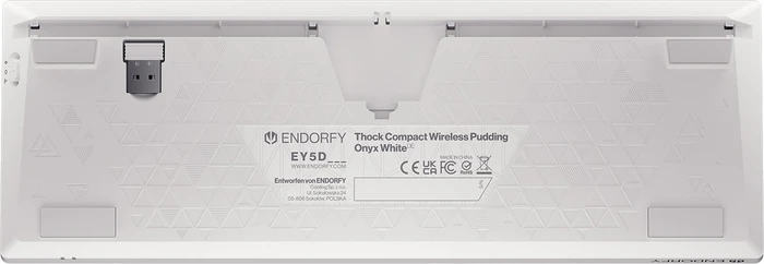 Endorfy Thock Compact Wireless Pudding, Onyx White, PBT, LEDs RGB, hot-swap, Kailh Box RED, USB/Bluetooth, DE