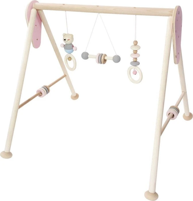 Hess Babyspielgerät Bär Spielbogen nature rosa