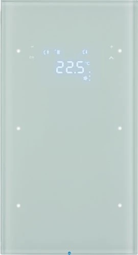 Berker KNX R.3 Touchsensor 2-fach mit Temperaturregler polarweiß