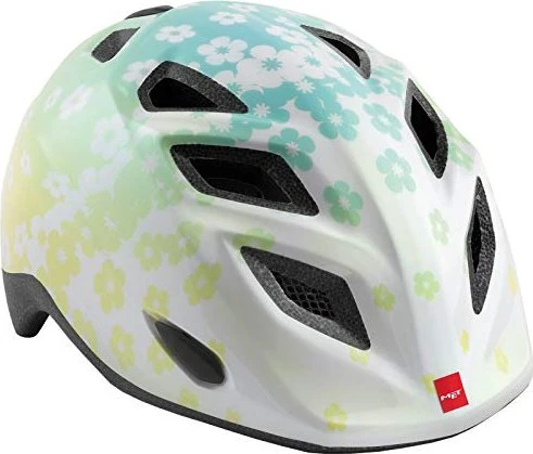 MET Elfo Kinderhelm iridescent white flowers/glossy