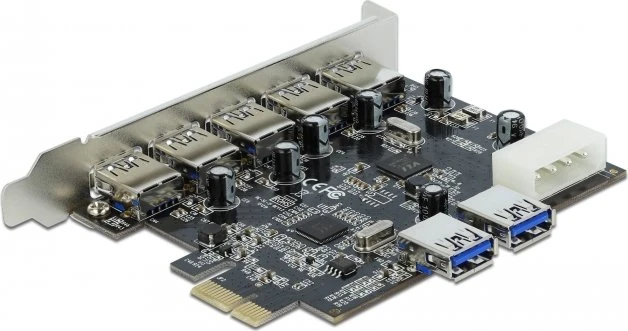 DeLOCK 7x USB-A 3.0, PCIe 2.0 x1