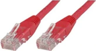 MicroConnect Patchkabel, Cat5e, U/UTP, RJ-45/RJ-45, 0.5m, rot