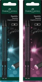 Faber-Castell Hi Sparkle Set (versch. Farben) Bleistift 2B graphit, midnight, 2er-Pack