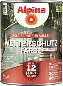 Alpina Farben Wetterschutzfarbe deckend außen steingartenblau, 2.5l