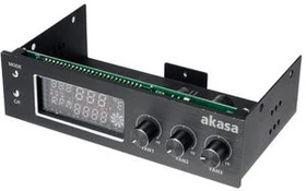 Akasa FC.TRIO schwarz, 5.25" Lüftersteuerung 3-Kanal