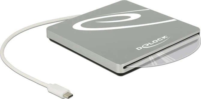 DeLOCK externes 5.25"-Gehäuse für Slot-in Slim SATA Laufwerke, 9.5mm/12.7mm, silber