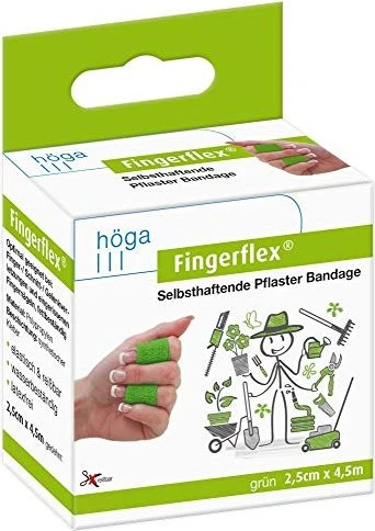 Höga Fingerflex Selbsthaftende Pflaster Bandage grün, 2.5cm x 4.5m, 1 Stück
