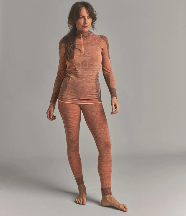 Ortovox 230 Competition Zip Neck Funktionsshirt langarm faded tangerine (Damen)