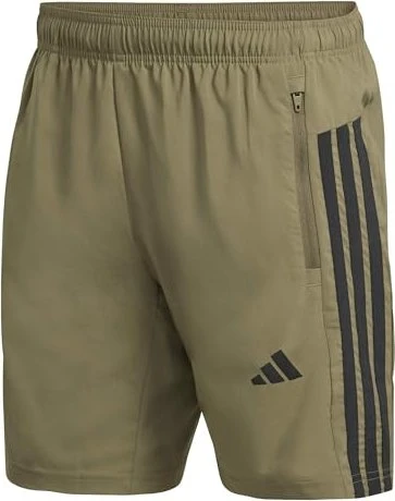 adidas Workout Essentials Base 3 Stripes Hose kurz olive strata/black (Damen)