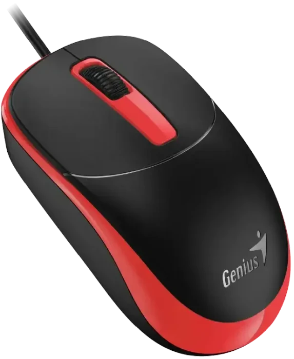 Genius DX-123 Wired Optical Mouse schwarz/rot, USB