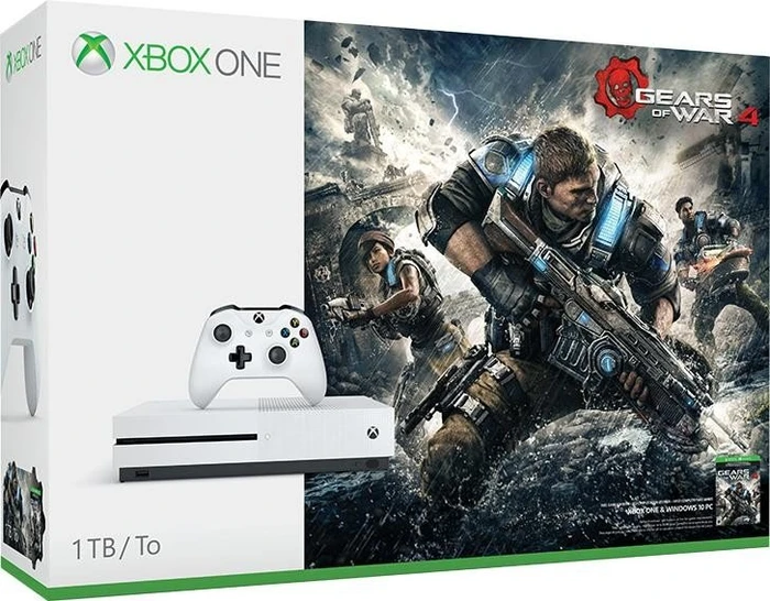 Microsoft Xbox One S - 1TB Gears of War 4 Bundle weiß