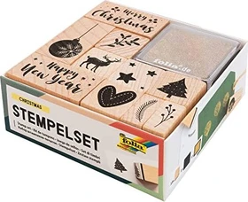 Folia Stempelset Christmas, braun