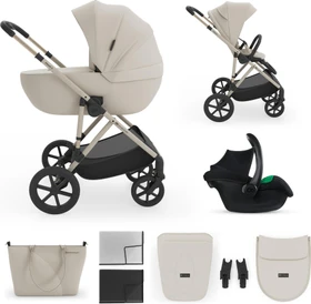 Kinderkraft Prime 3 3in1 Kombi-Kinderwagen beige