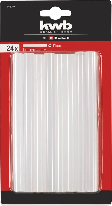 kwb Heißklebepatronen transparent, 11x150mm, 24 Stück