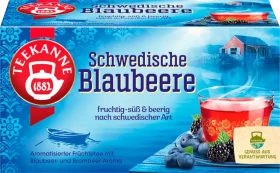 Teekanne Schwedische Blaubeere Früchtetee Beutel, 20 Stück