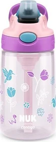 NUK Contigo Easy Straw Cup Trinklernflasche, 4+J, 420ml, tulpe rosa