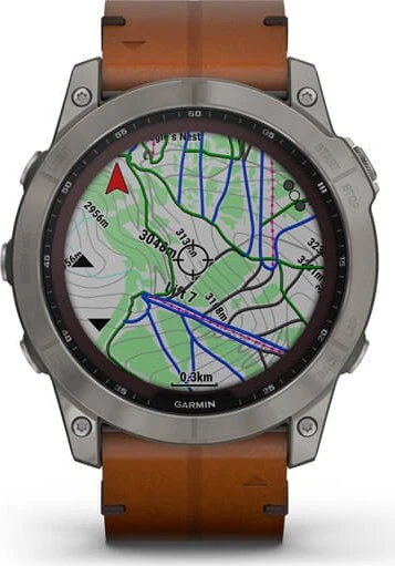 Garmin Fenix 7X Sapphire Solar titanium/chestnut