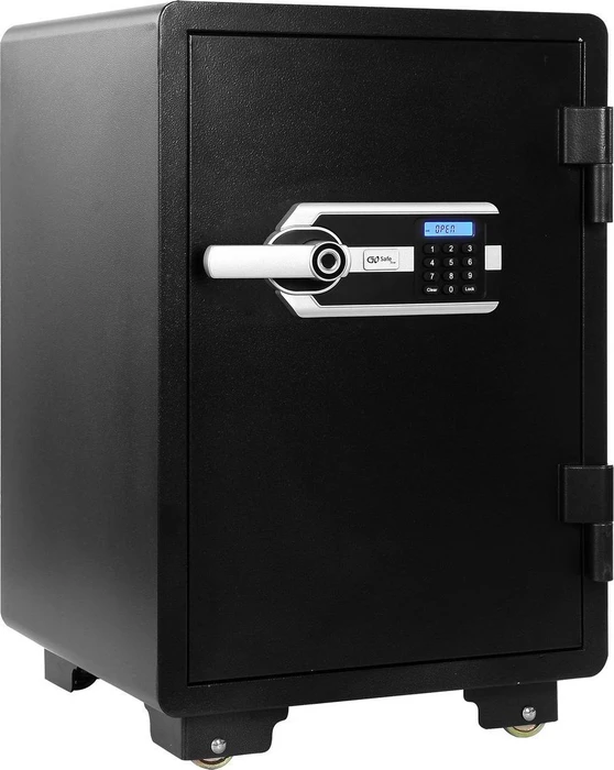 Olympia GOsafe 5600FP Tresor, schwarz, Schlüsselschloss/elektronisches Zahlenschloss/Fingerprintreader