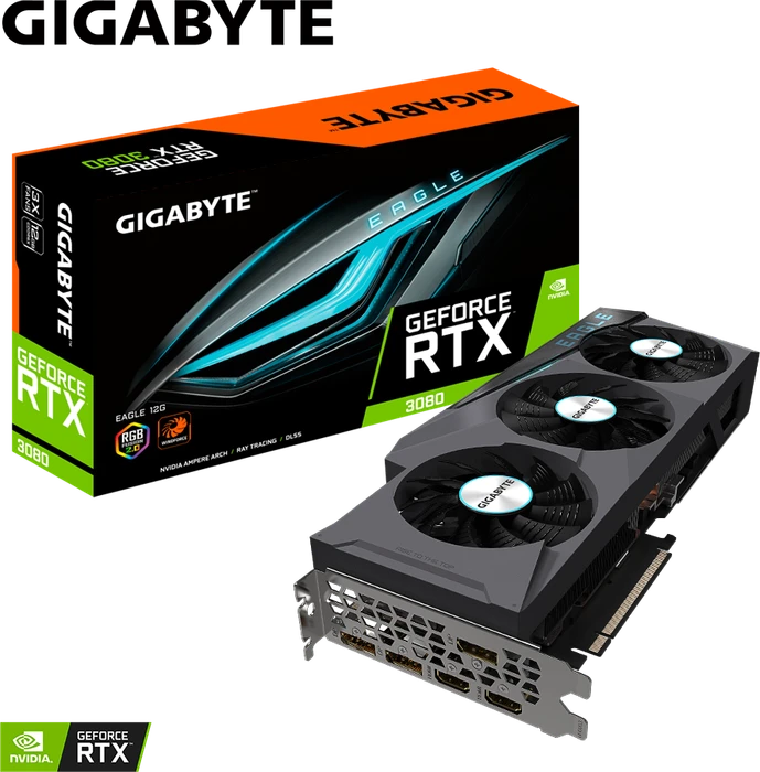 GIGABYTE GeForce RTX 3080 Eagle 12G, 12GB GDDR6X, 2x HDMI, 3x DP