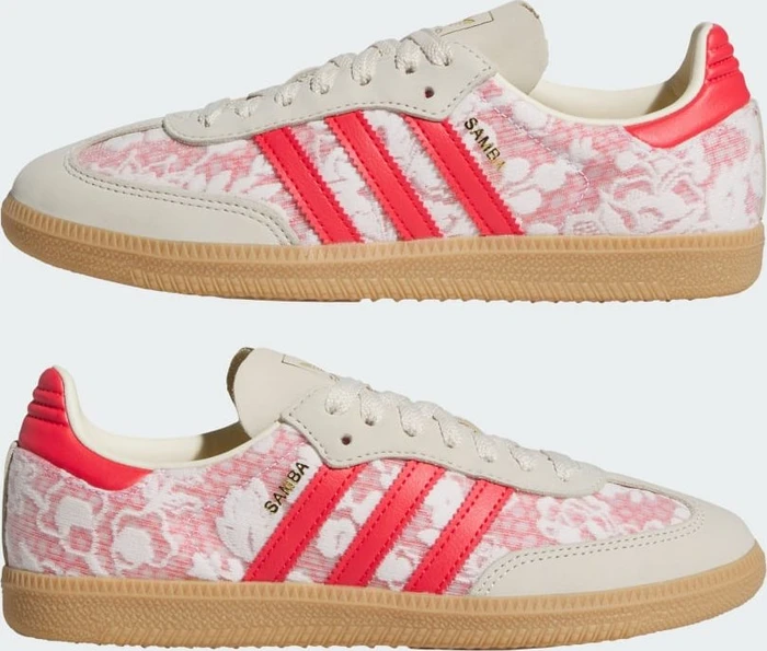 adidas Samba OG x Liberty London cloud white/cream white/better scarlet