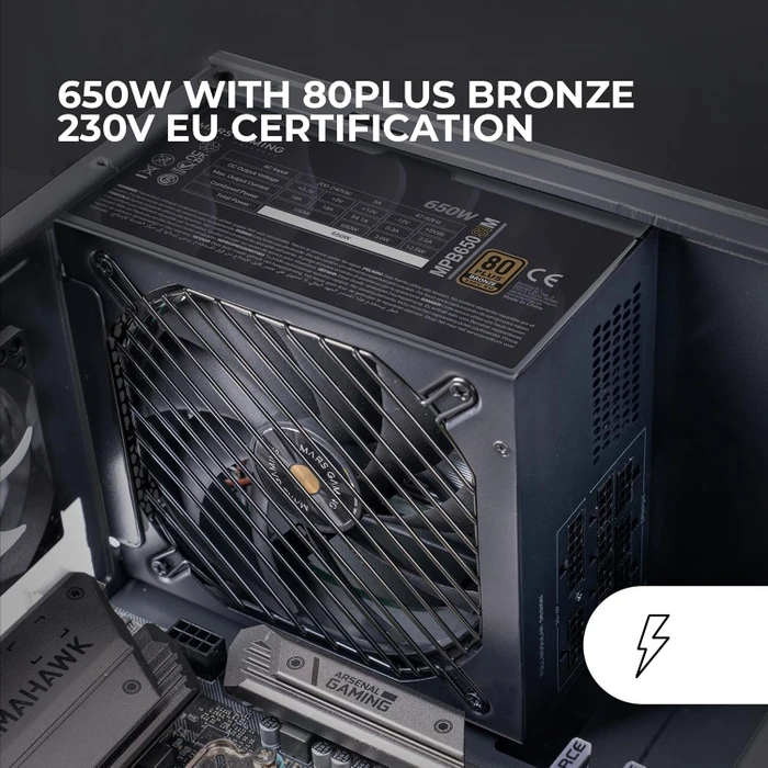 Mars Gaming MPB650SIM schwarz 650W, ATX