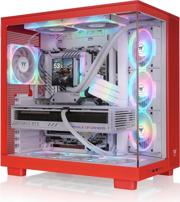 Thermaltake View 380 XL TG ARGB Flaming Orange, orange, Glasfenster