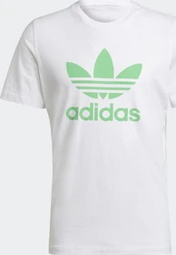 adidas Adicolor Classics Trefoil T-Shirt kurzarm white/semi screaming green (Herren)