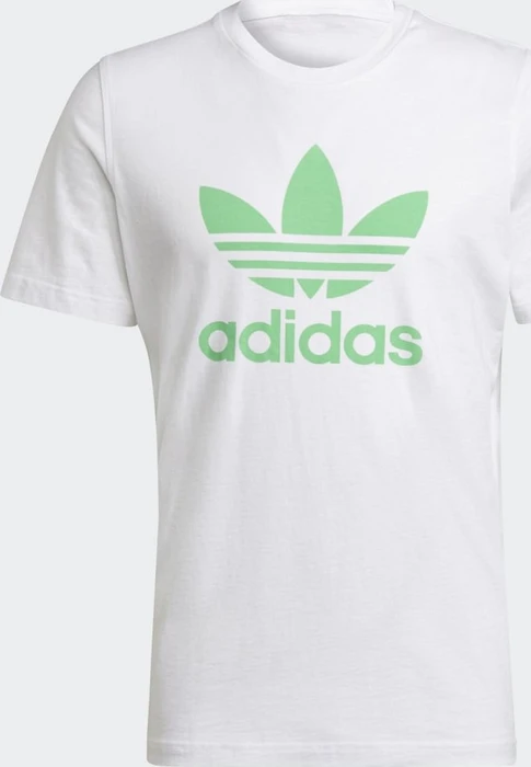 adidas Adicolor Classics Trefoil T-Shirt kurzarm white/semi screaming green (Herren)