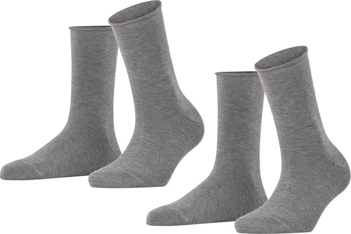 Falke Happy Socken light greymel., 2 Paare (Damen)