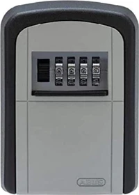 ABUS KeyGarage 707 zur Wandmontage Schlüsselkasten, schwarz/silber, mechanische Zahlenkombination