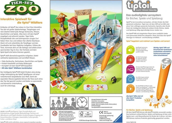 Ravensburger tiptoi Spielfigur: Tier-Set Zoo