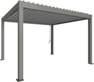 Biohort Pergola 4x3.5 quarzgrau-metallic/silber-metallic
