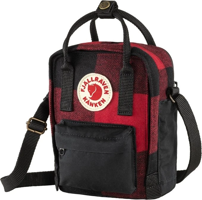 Fjällräven Kanken Re-Wool Sling Umhängetasche rot/schwarz