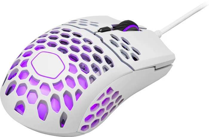 Cooler Master MasterMouse MM711 RGB Gaming Maus weiß matt, USB